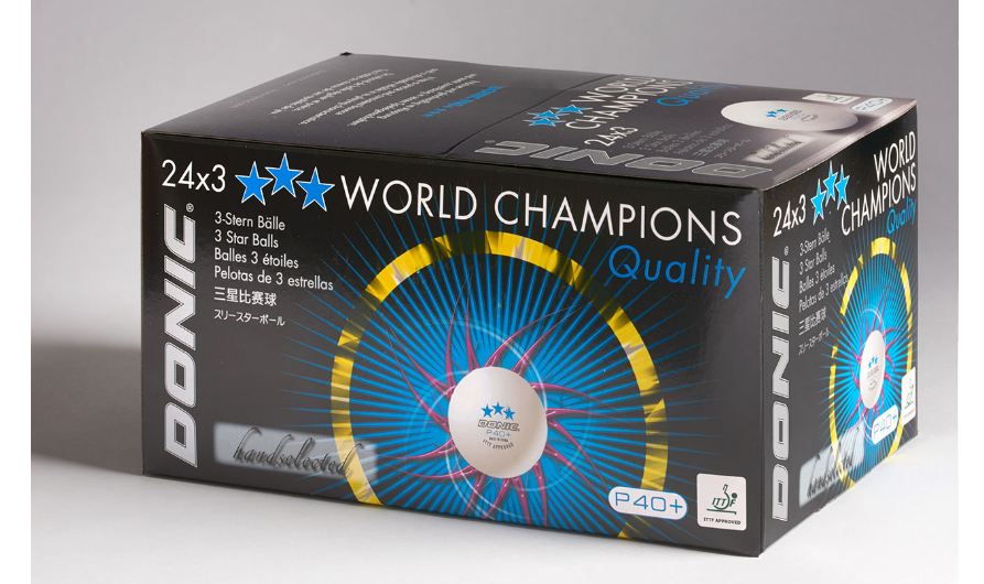 DONIC P40+ 3* carton de 72 balles