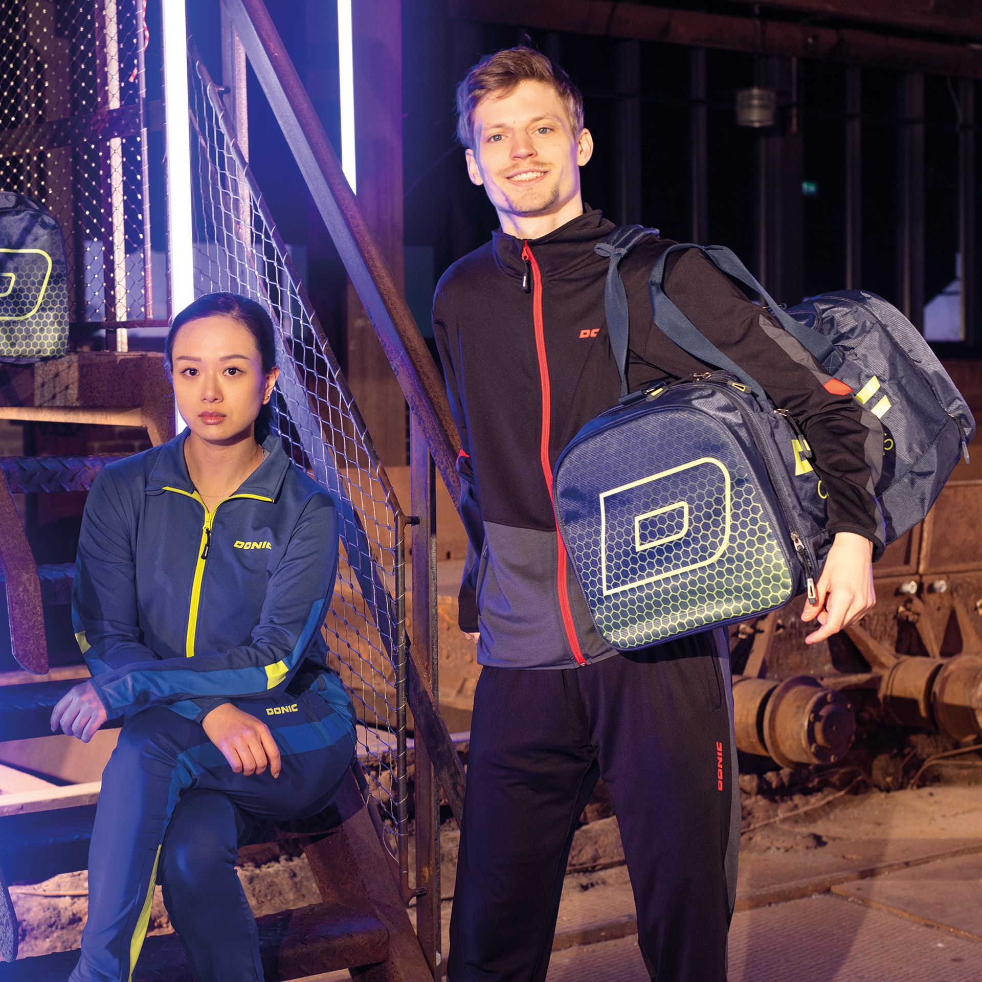 Pantalon TRAIL Noir/Anthracite/Rouge – Image 4